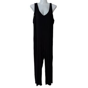 Old Navy Women's Size XL Black Sunday Sleep Jersey Jumpsuit